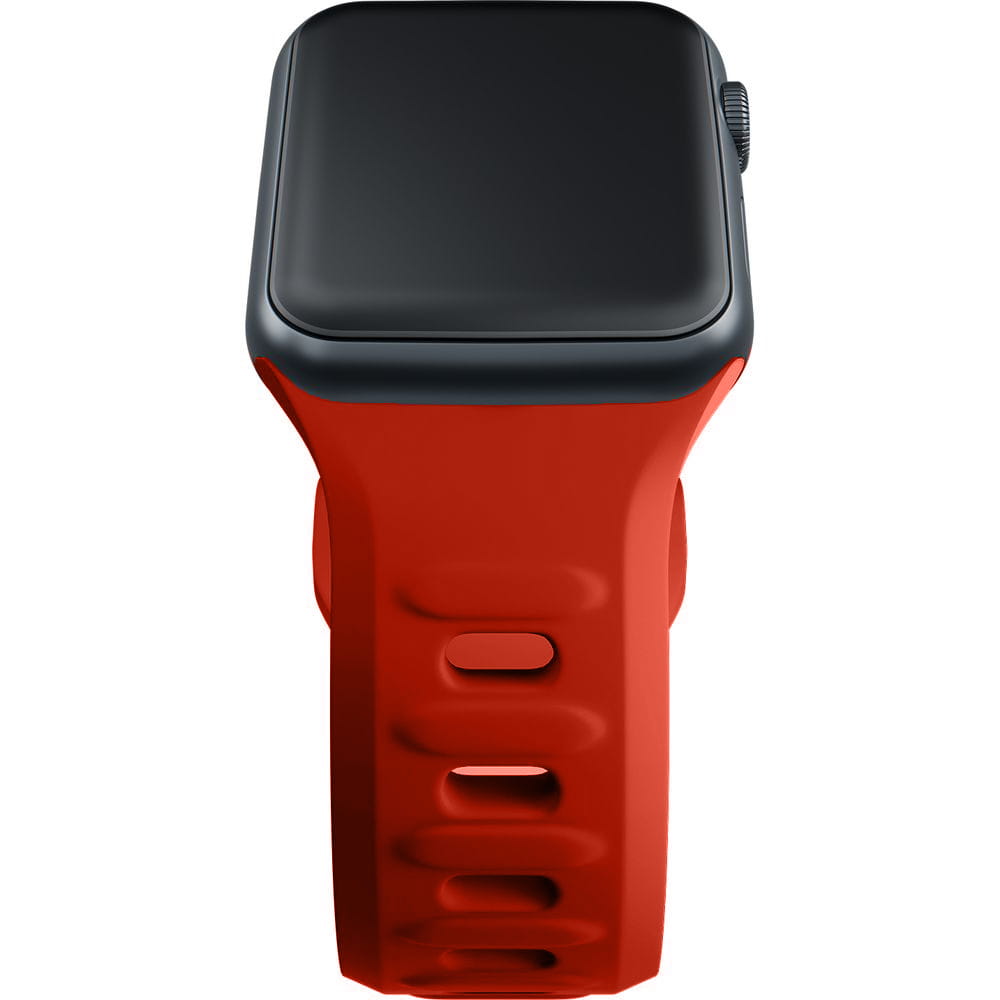 Armband für Apple Watch 49/46/45/44 mm, 3mk Silicone Watch Strap, Rot