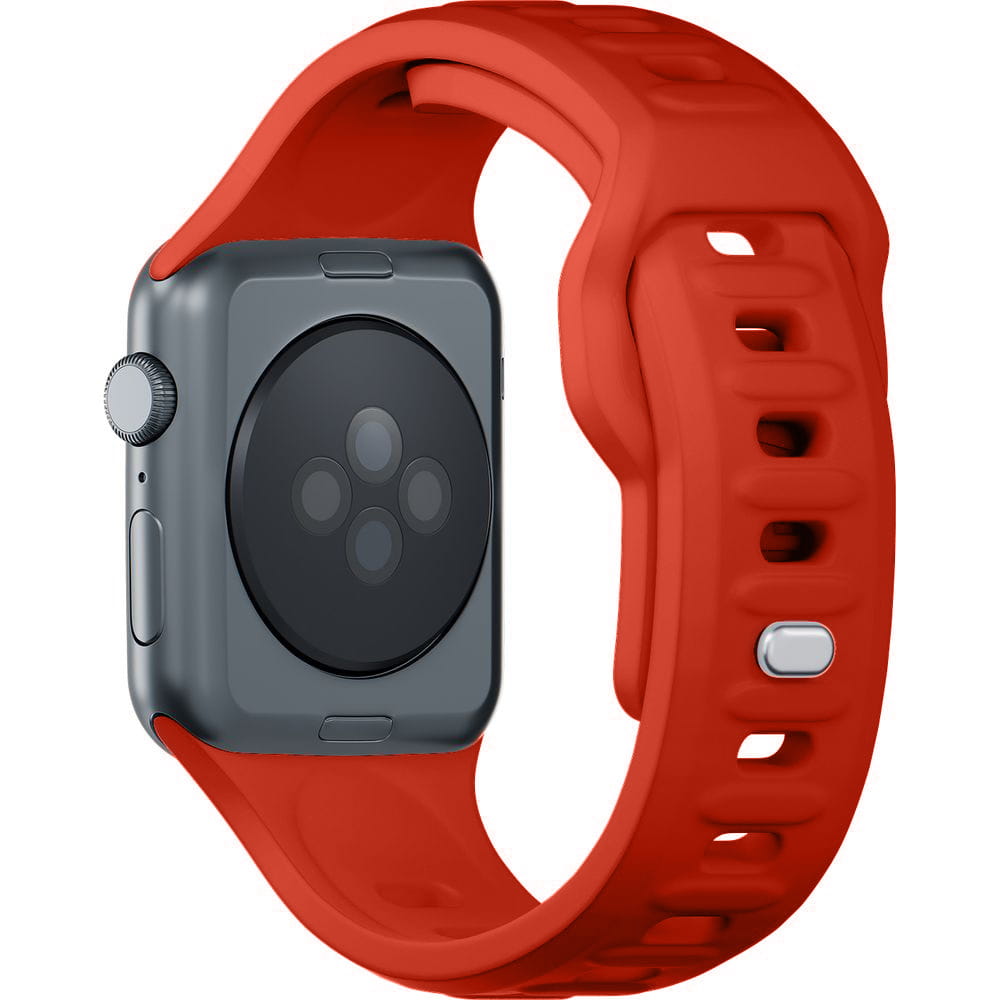 Armband für Apple Watch 49/46/45/44 mm, 3mk Silicone Watch Strap, Rot