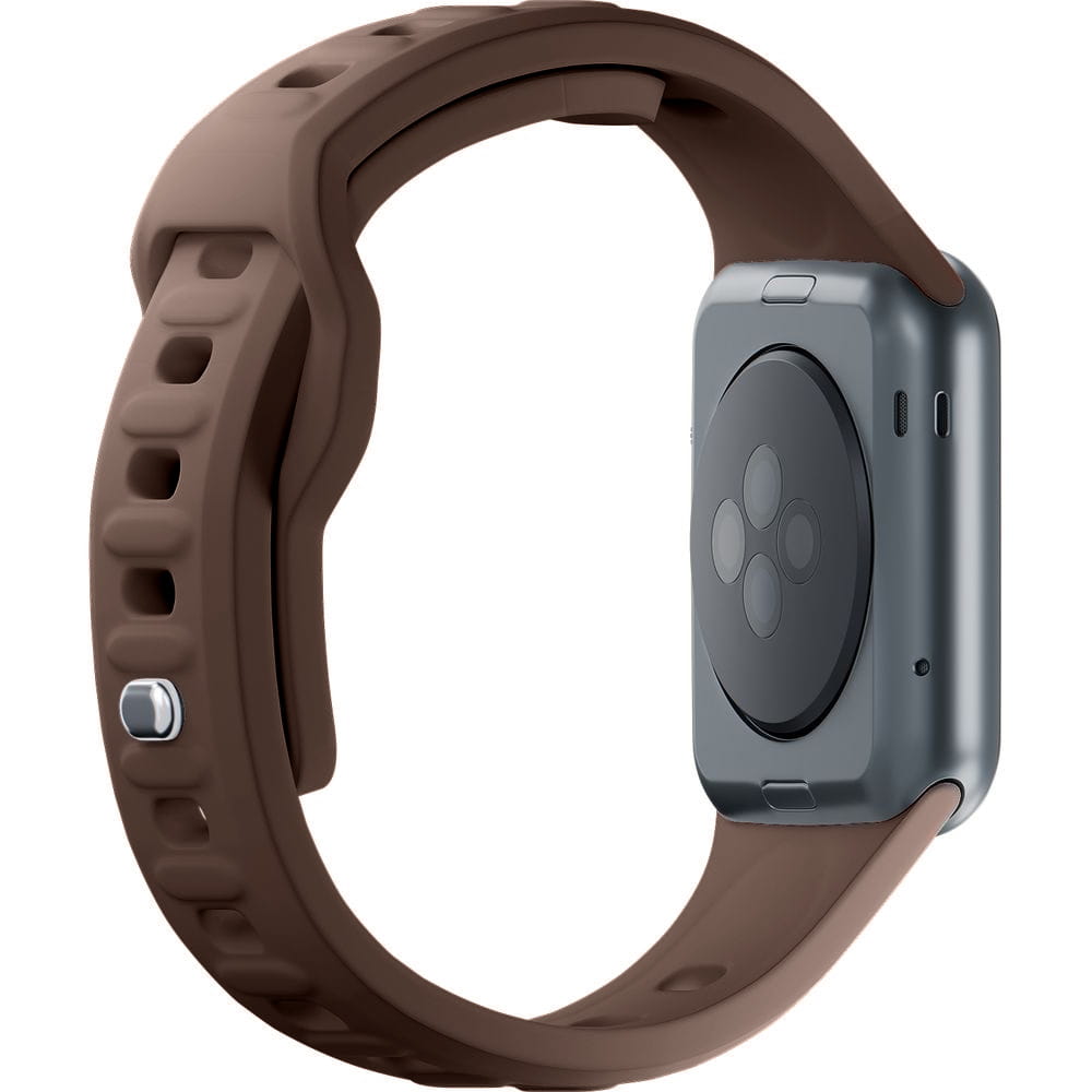 Armband für Apple Watch 49/46/45/44 mm, 3mk Silicone Watch Strap, Braun