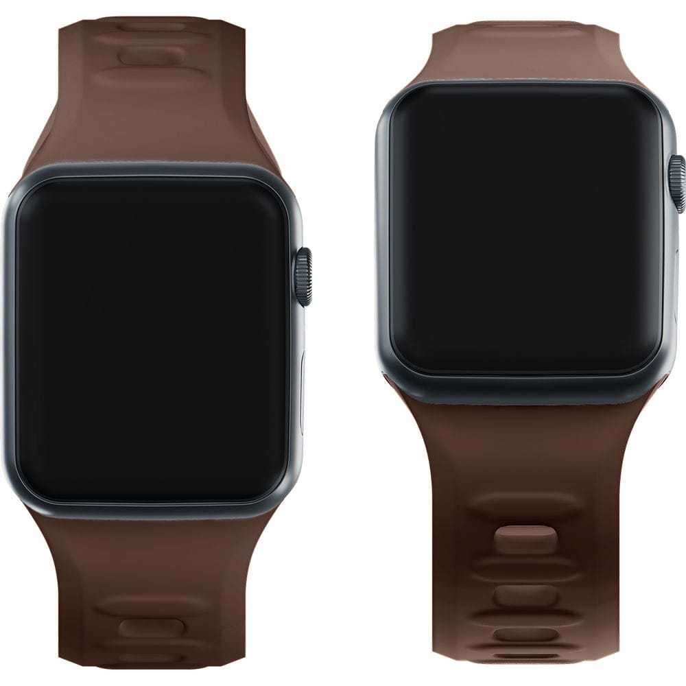 Armband für Apple Watch 49/46/45/44 mm, 3mk Silicone Watch Strap, Braun