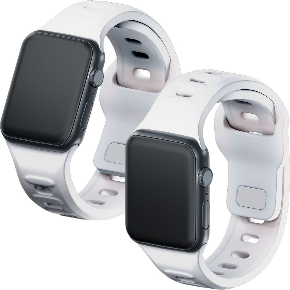 Armband für Apple Watch 49/46/45/44 mm, 3mk Silicone Watch Strap, Weiß