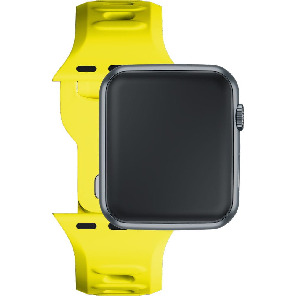 Armband für Apple Watch 49/46/45/44 mm, 3mk Silicone Watch Strap, Gelb