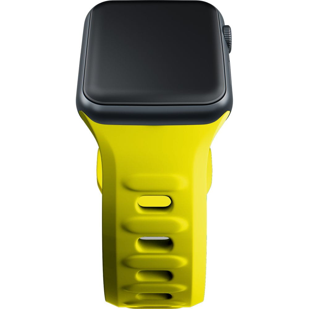 Armband für Apple Watch 49/46/45/44 mm, 3mk Silicone Watch Strap, Gelb