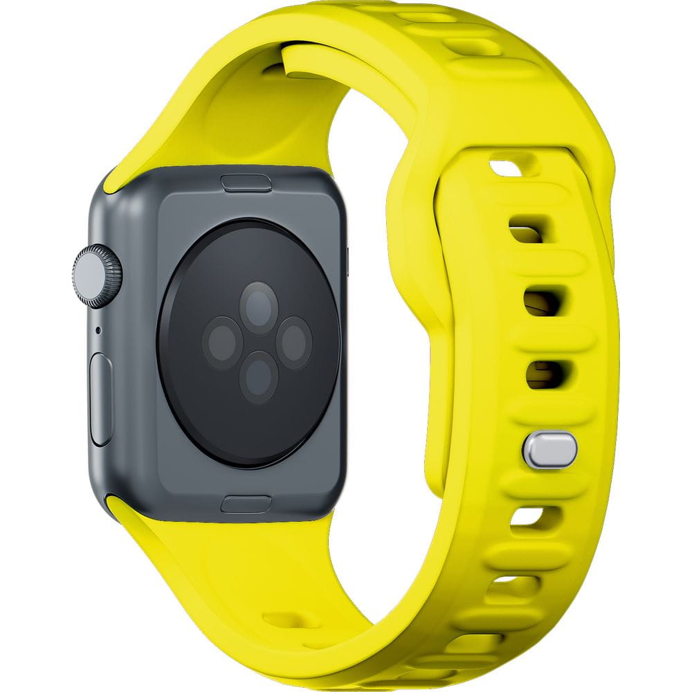 Armband für Apple Watch 49/46/45/44 mm, 3mk Silicone Watch Strap, Gelb