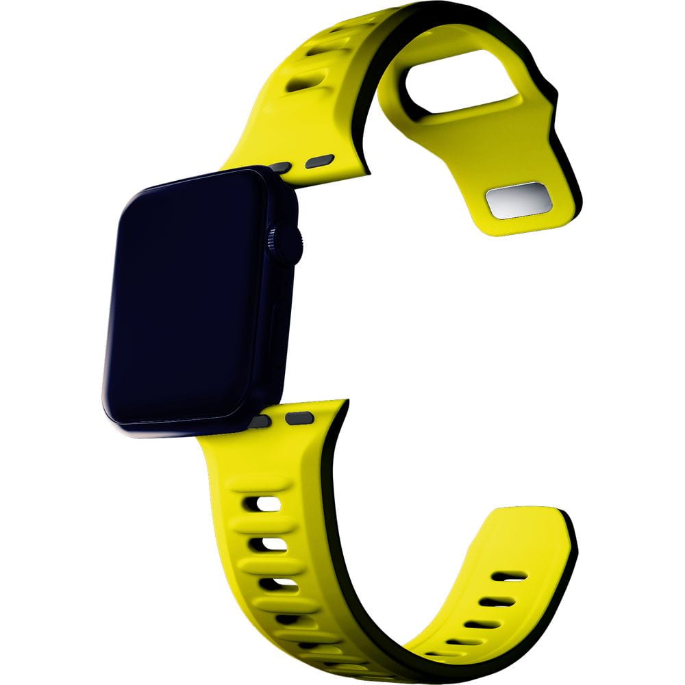 Armband für Apple Watch 49/46/45/44 mm, 3mk Silicone Watch Strap, Gelb