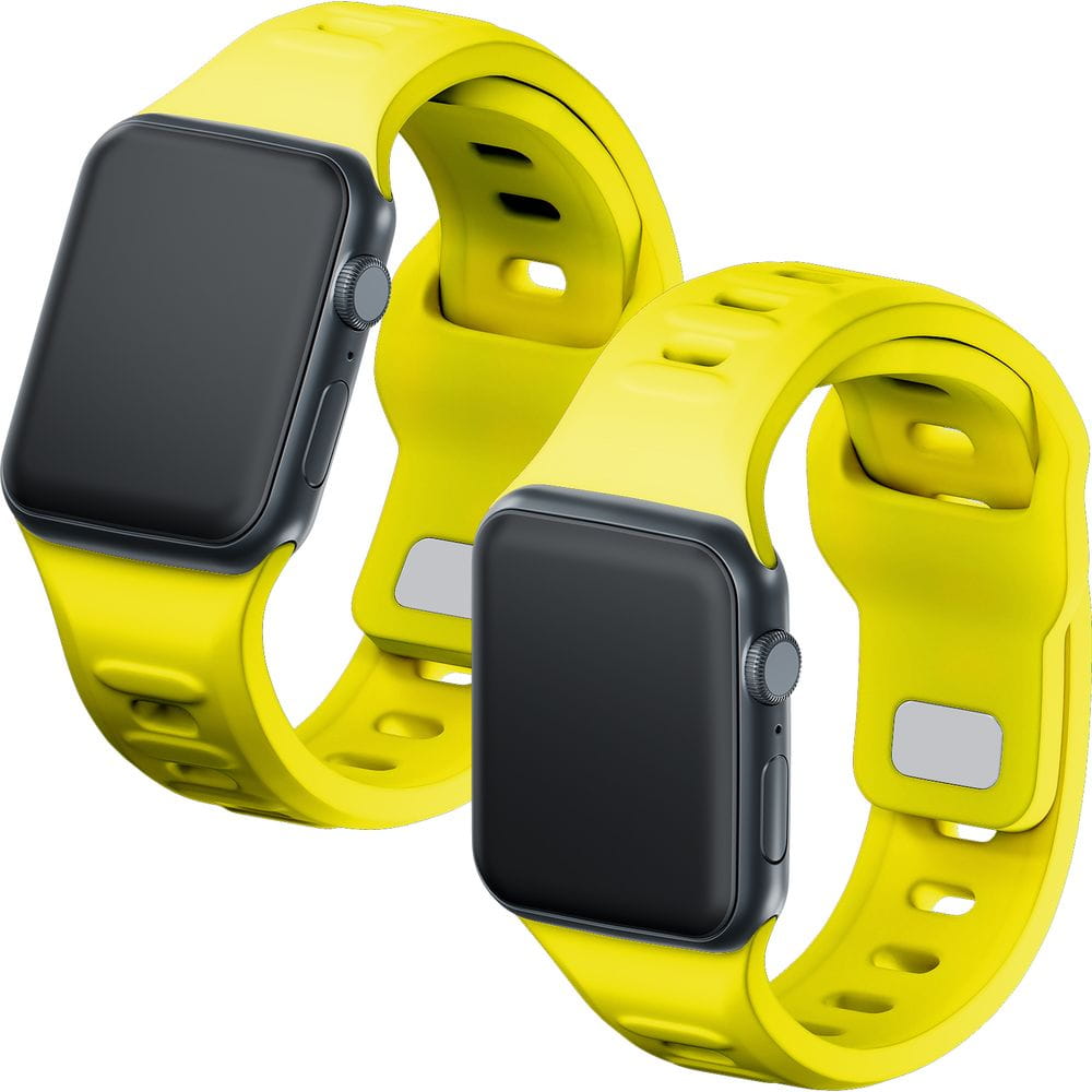 Armband für Apple Watch 49/46/45/44 mm, 3mk Silicone Watch Strap, Gelb