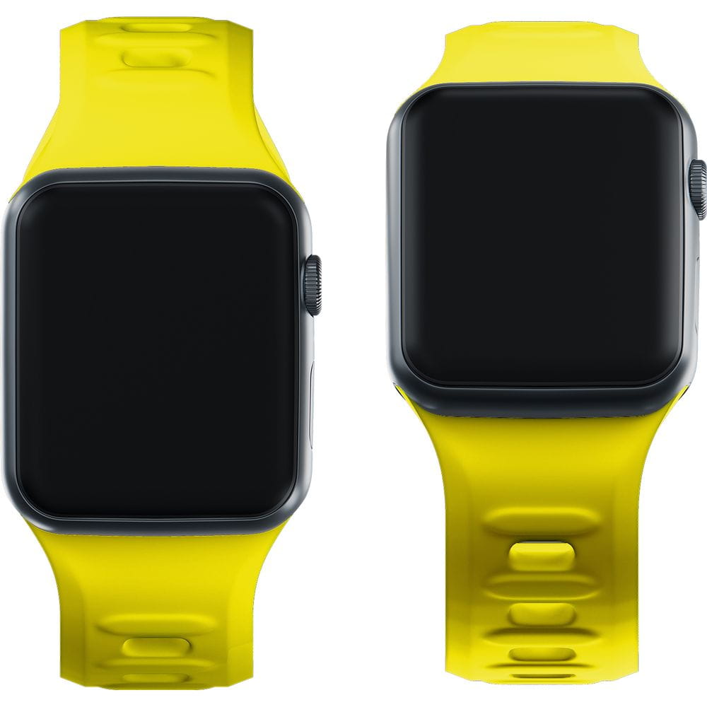 Armband für Apple Watch 49/46/45/44 mm, 3mk Silicone Watch Strap, Gelb