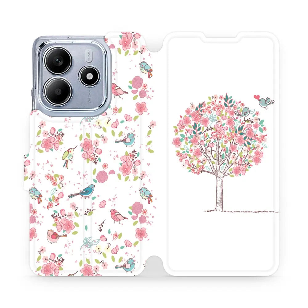 Handyhülle mit klappe für Xiaomi Redmi Note 14 5G, Mobiwear Book, Rosa Hain