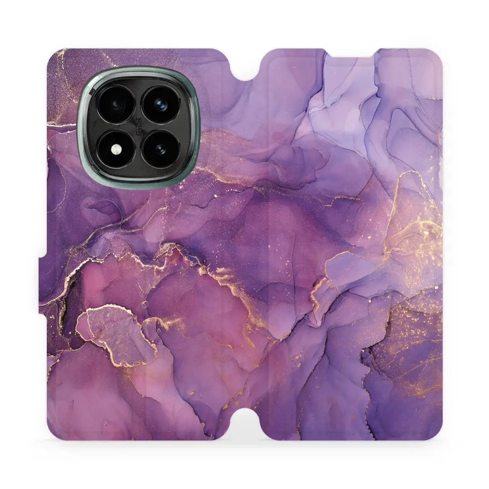 Handyhülle mit klappe für Xiaomi Redmi Note 14 Pro Plus 5G, Mobiwear Book, Violett