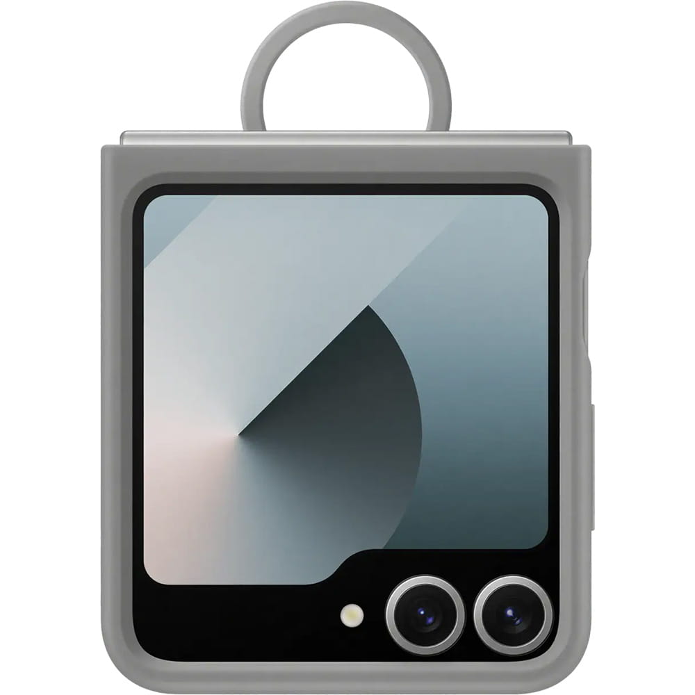 Handyhülle für Galaxy Z Flip7 FE / Z Flip6, Samsung Silicone Case Ring, Grau