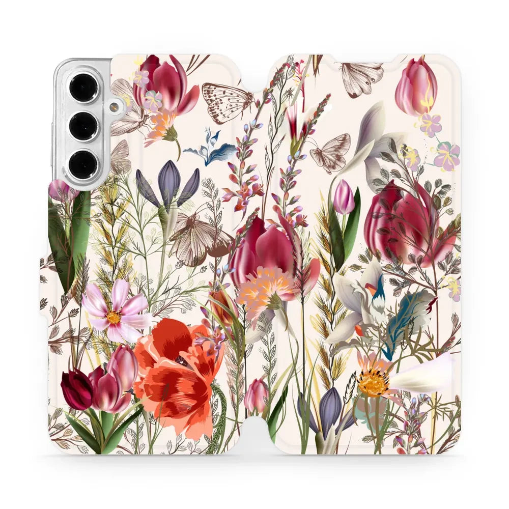 Handyhülle mit klappe für Galaxy A16 5G, Mobiwear Book, Blumenstrauß