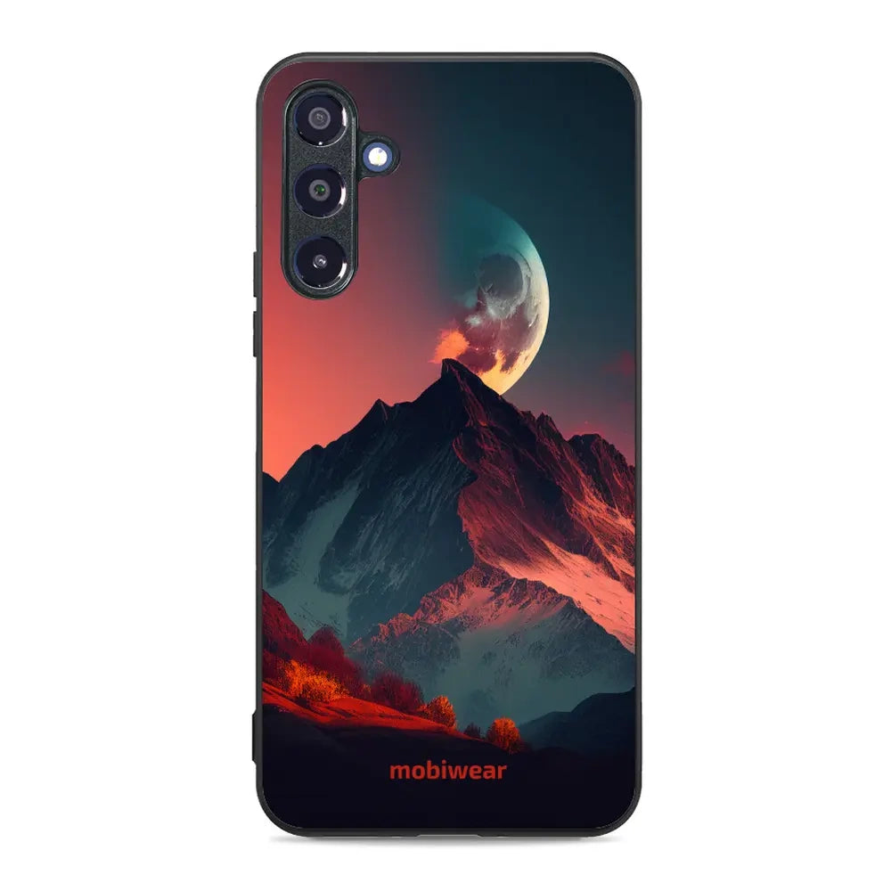 Handyhülle für Galaxy A16 5G, Mobiwear Glossy Case, Gebirgsdämmerung