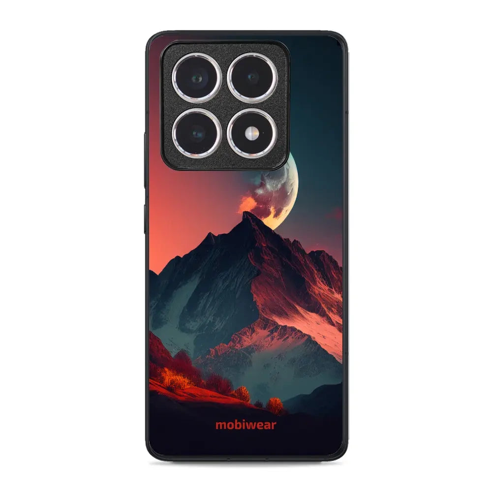 Handyhülle für Xiaomi 14T, Mobiwear Glossy Case, Gebirgsdämmerung
