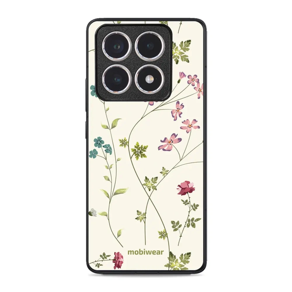 Handyhülle für Xiaomi 14T, Mobiwear Glossy Case, Idyllische Blüte