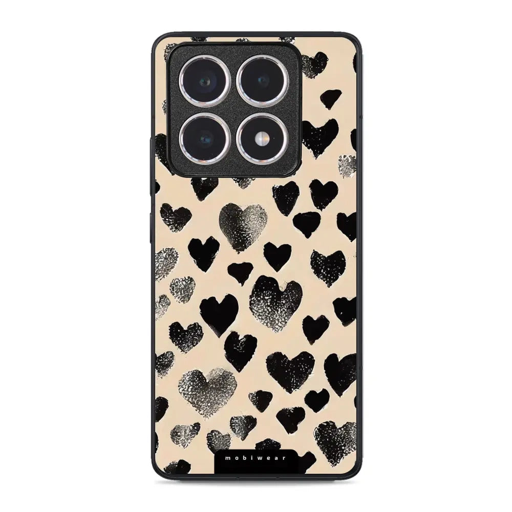 Handyhülle für Xiaomi 14T, Mobiwear Glossy Case, Beige Liebe