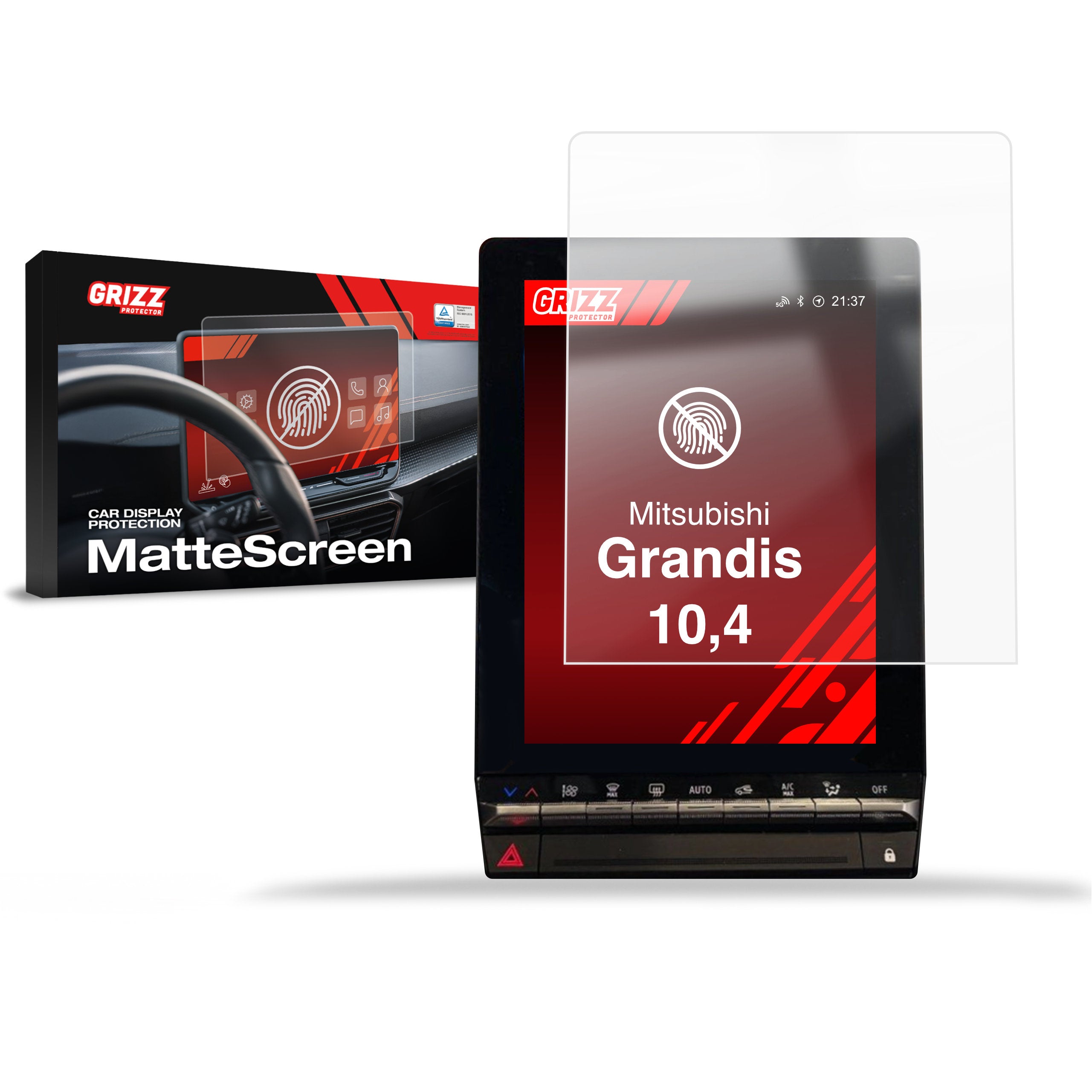 Matte Autodisplayfolie für Mitsubishi Grandis 10,4" (2026), Grizz Protector