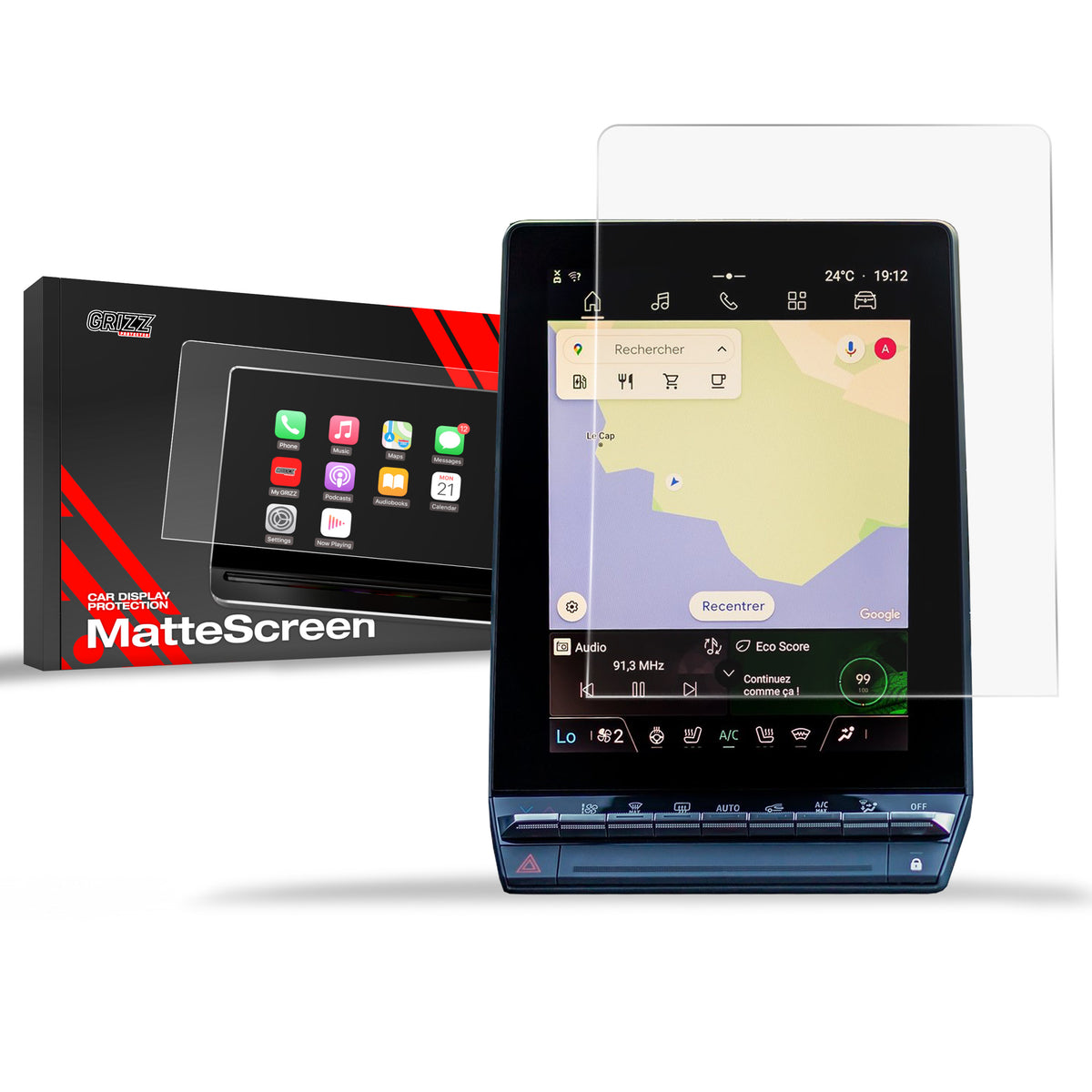 Matte Autodisplayfolie für Mitsubishi ASX 10,4" (2024-2026), Grizz Protector