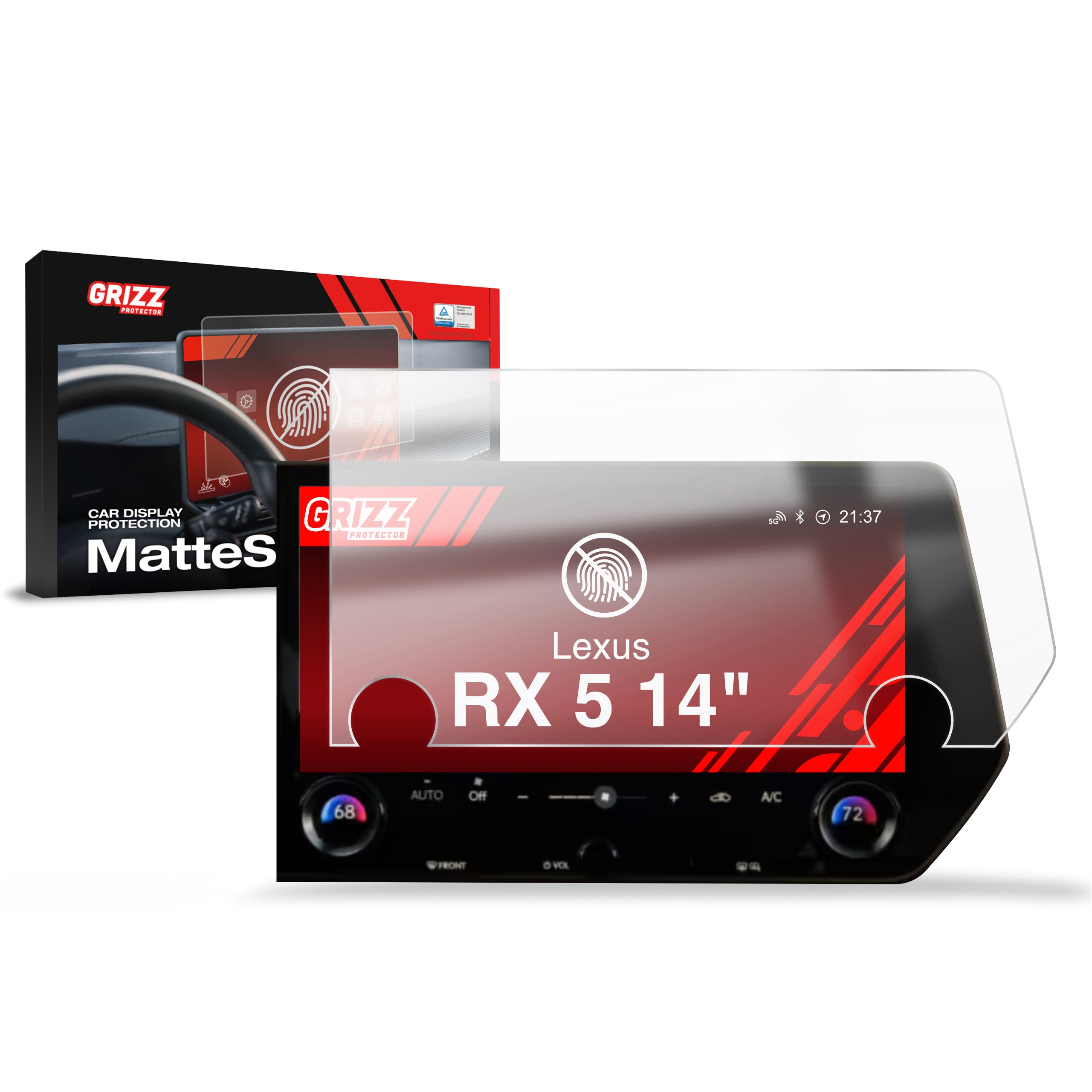Matte Autodisplayfolie für Lexus RX 5 14" (2022-2026), Grizz Protector