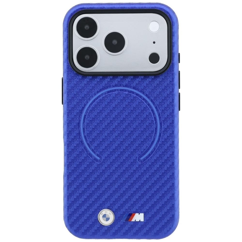 Handyhülle für iPhone 18 Pro Max / 17 Pro Max, BMW M Carbon Printed Ring mit MagSafe, Blau (3/8)