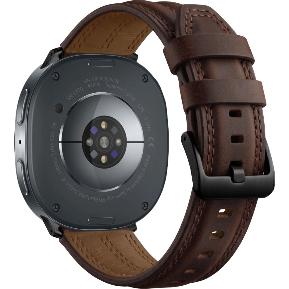 Armband für Galaxy Watch 9 44mm / 40mm / 8 44mm / 8 40mm / 8 Classic, Tech-Protect Leatherfit Craft, Braun (3/7)