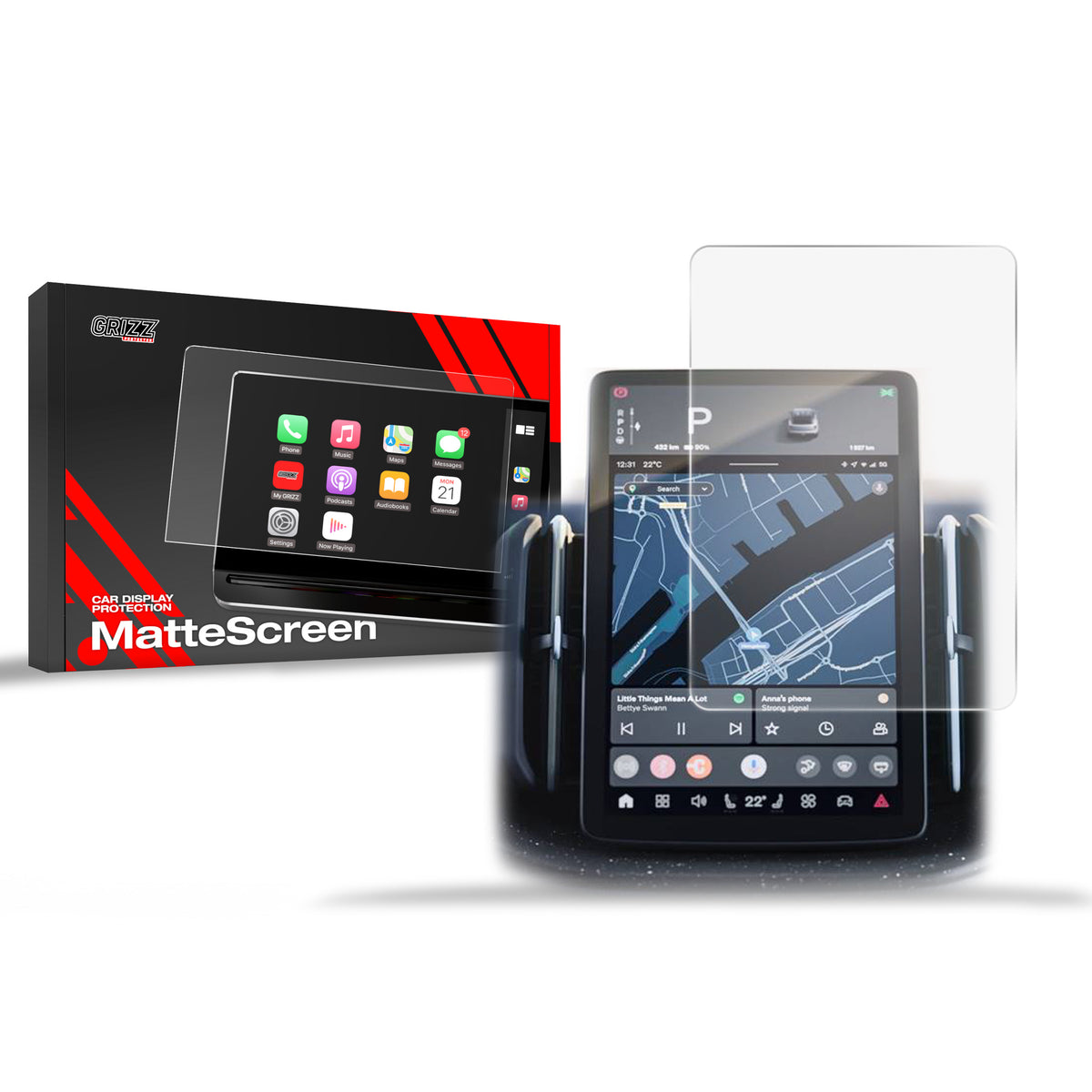Matte Autodisplayfolie für Volvo EX30 12,3" (2024-2026), Grizz Protector