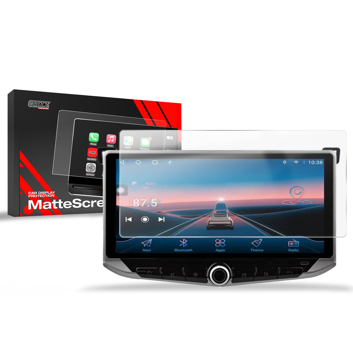 Matte Autodisplayfolie für Android Radio, Grizz Protector