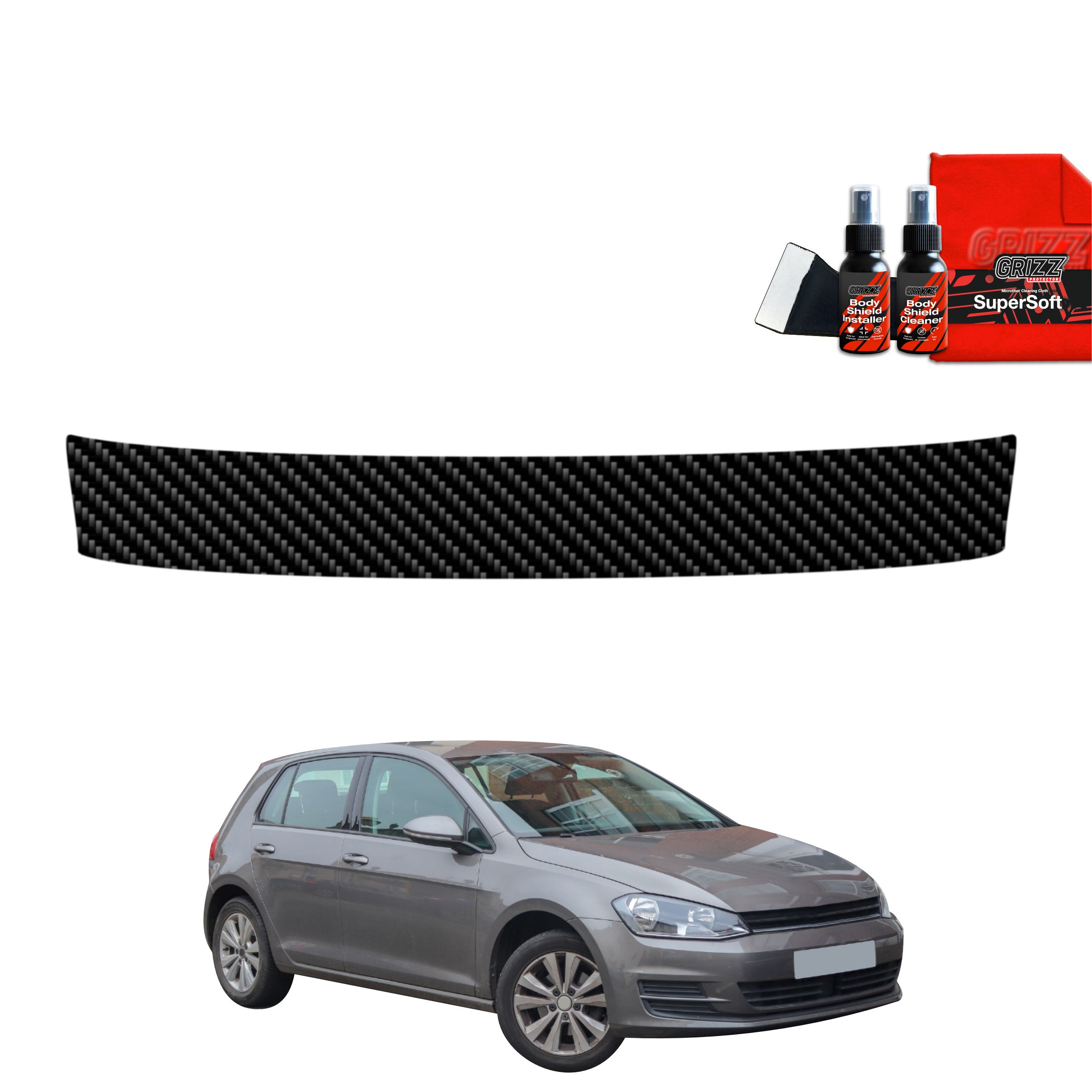 Kohlenstoff Schutzfolie Grizz Protector für Ladekante - Volkswagen Golf 7 Hatchback 5D (2012-2020)