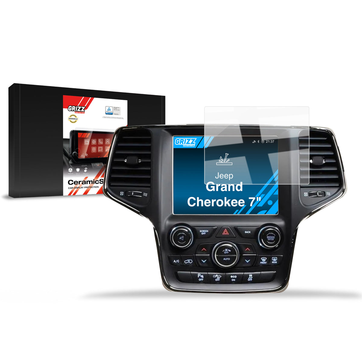 Keramische Autodisplayfolie für Jeep Grand Cherokee (2013-2021), Grizz Protector