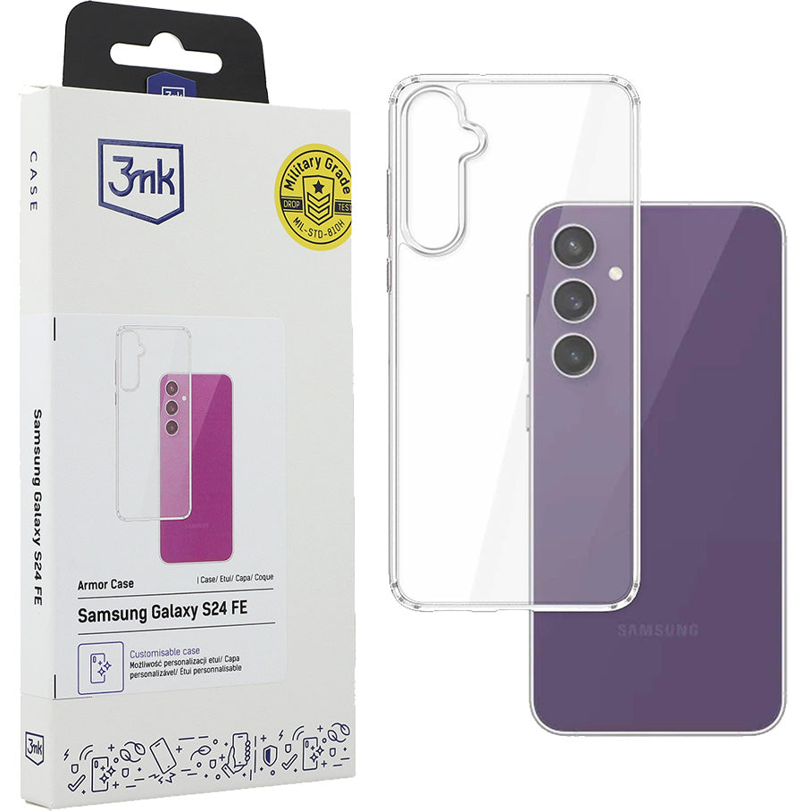 Handyhülle für Galaxy S24 FE, 3mk Armor Case, Transparent