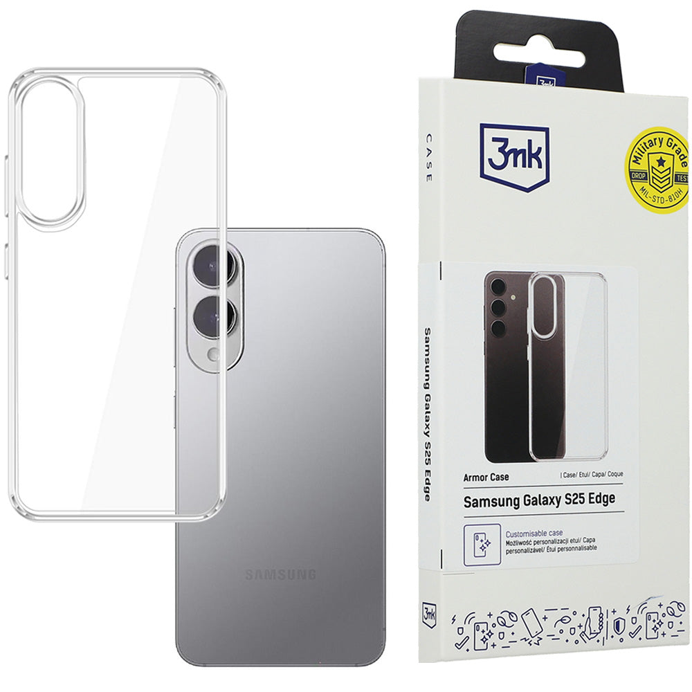 Handyhülle für Galaxy S25 Edge, 3mk Armor Case, Transparent
