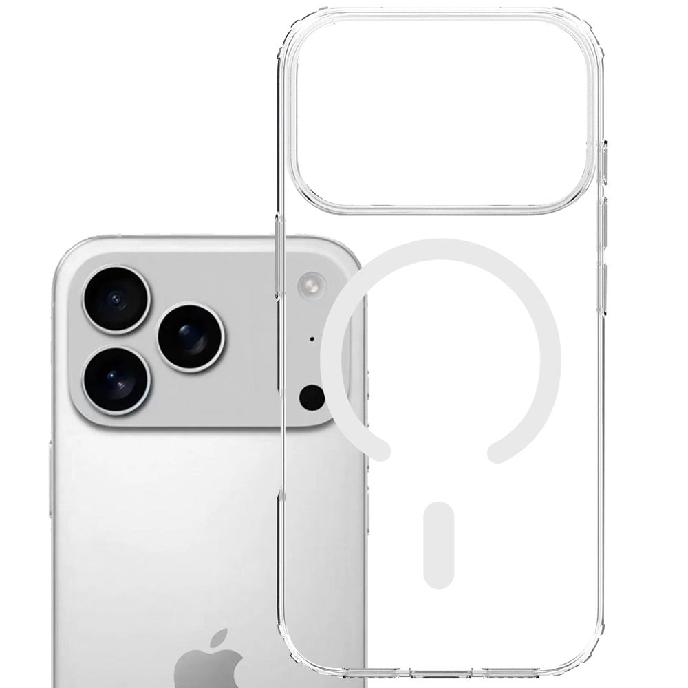 Handyhülle für iPhone 18 Pro / 17 Pro, 3mk Armor MagCase mit MagSafe, Transparent-Weiß (7/12)