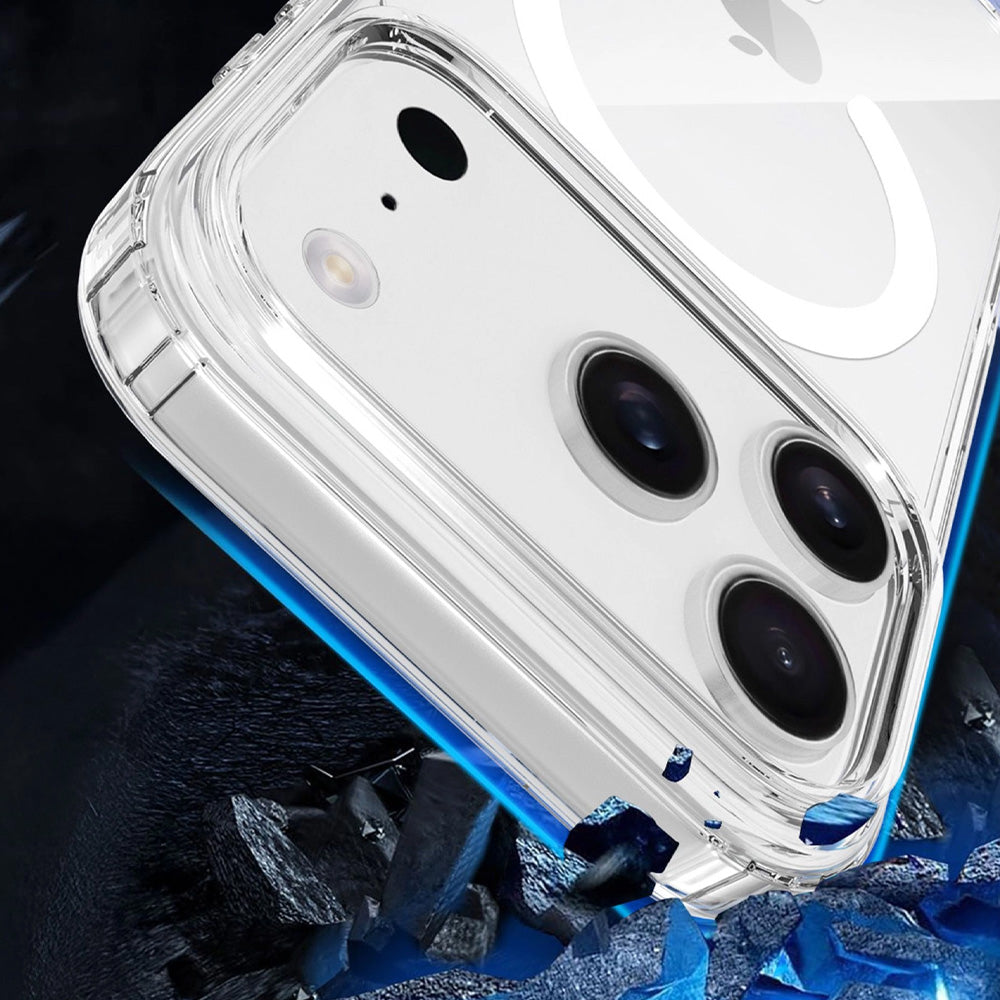 Handyhülle für iPhone 18 Pro Max / 17 Pro Max, 3mk Armor MagCase mit MagSafe, Transparent-Weiß (12/13)