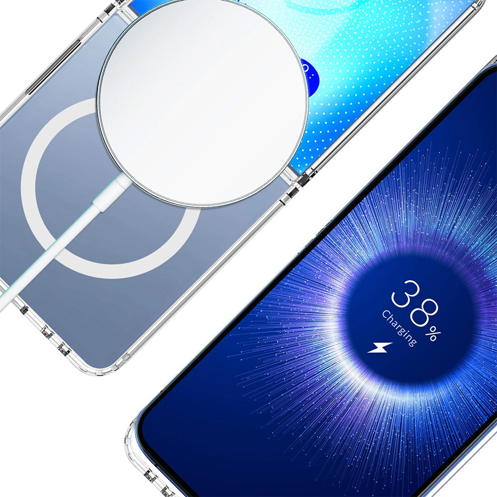 Handyhülle für Galaxy Z Flip8, 3mk Armor MagCase mit MagSafe, Transparent-Weiß