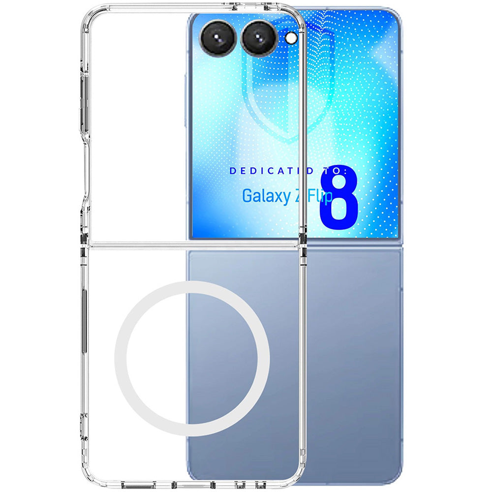 Handyhülle für Galaxy Z Flip8, 3mk Armor MagCase mit MagSafe, Transparent-Weiß
