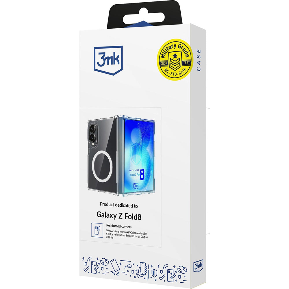 Handyhülle für Galaxy Z Fold8, 3mk Armor MagCase mit MagSafe, Transparent-Weiß