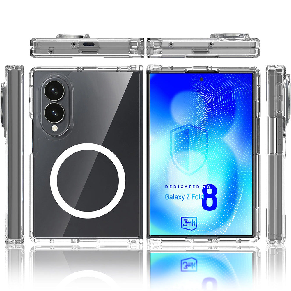 Handyhülle für Galaxy Z Fold8, 3mk Armor MagCase mit MagSafe, Transparent-Weiß