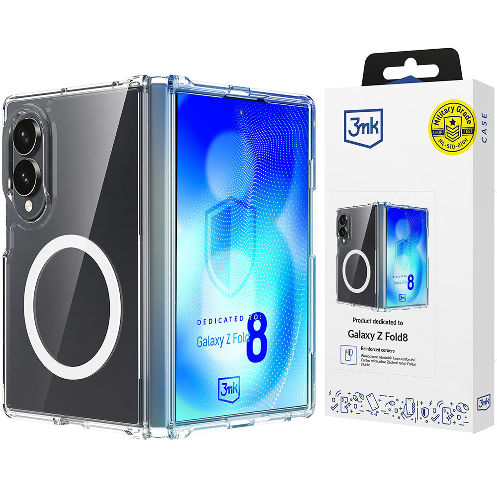 Handyhülle für Galaxy Z Fold8, 3mk Armor MagCase mit MagSafe, Transparent-Weiß