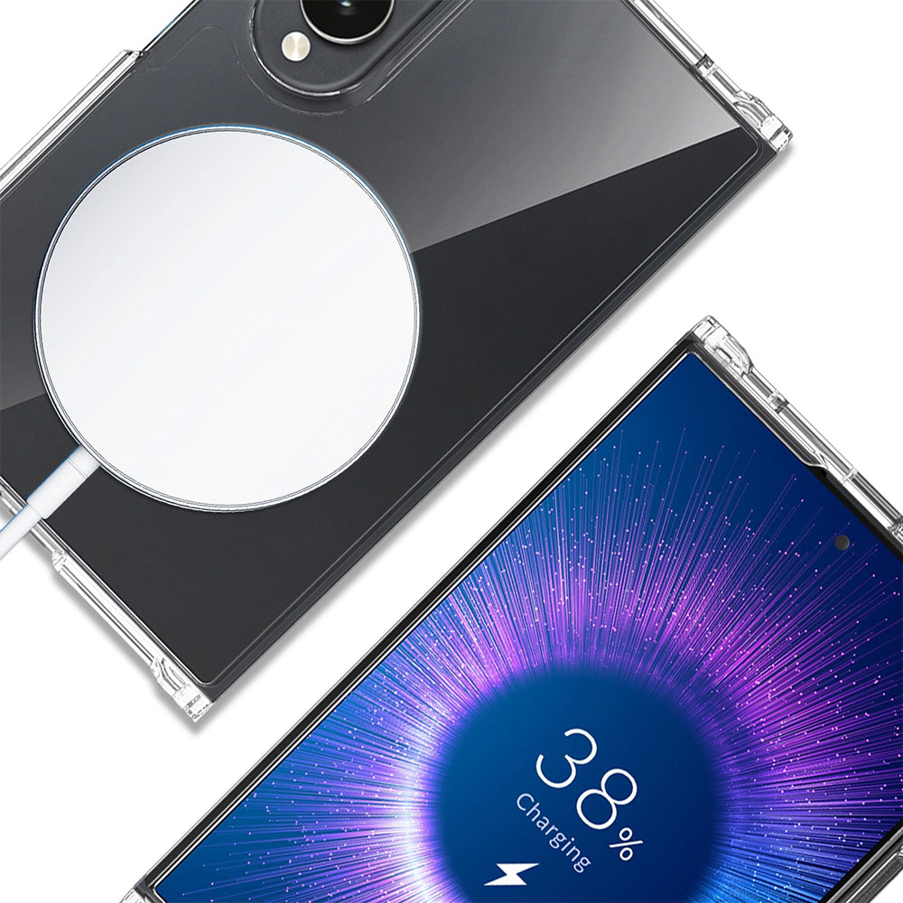 Handyhülle für Galaxy Z Fold8, 3mk Armor MagCase mit MagSafe, Transparent-Weiß