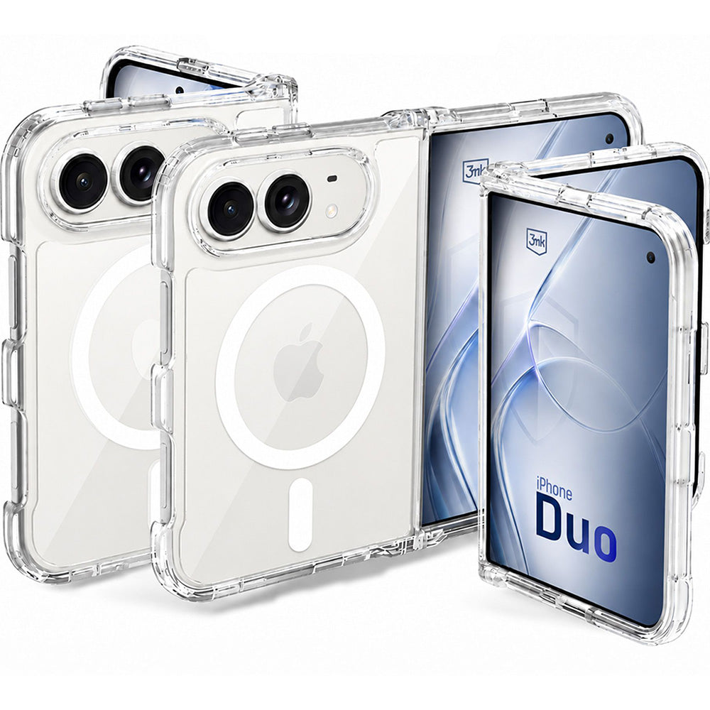 Handyhülle für iPhone Duo, 3mk Armor MagCase mit MagSafe, Transparent-Weiß (3/8)