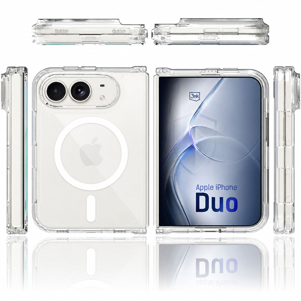 Handyhülle für iPhone Duo, 3mk Armor MagCase mit MagSafe, Transparent-Weiß (4/8)