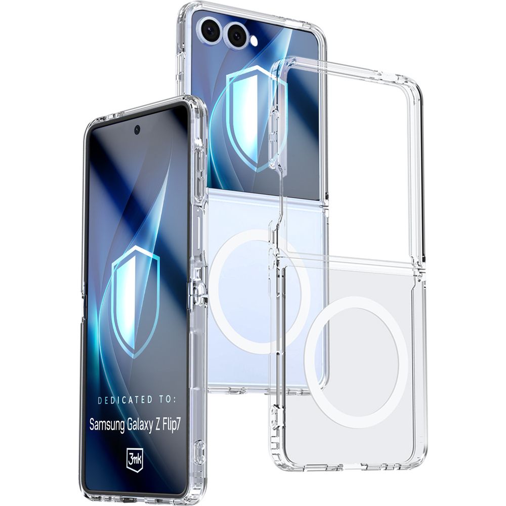 Handyhülle für Galaxy Z Flip7, 3mk Armor MagCase mit MagSafe, Transparent