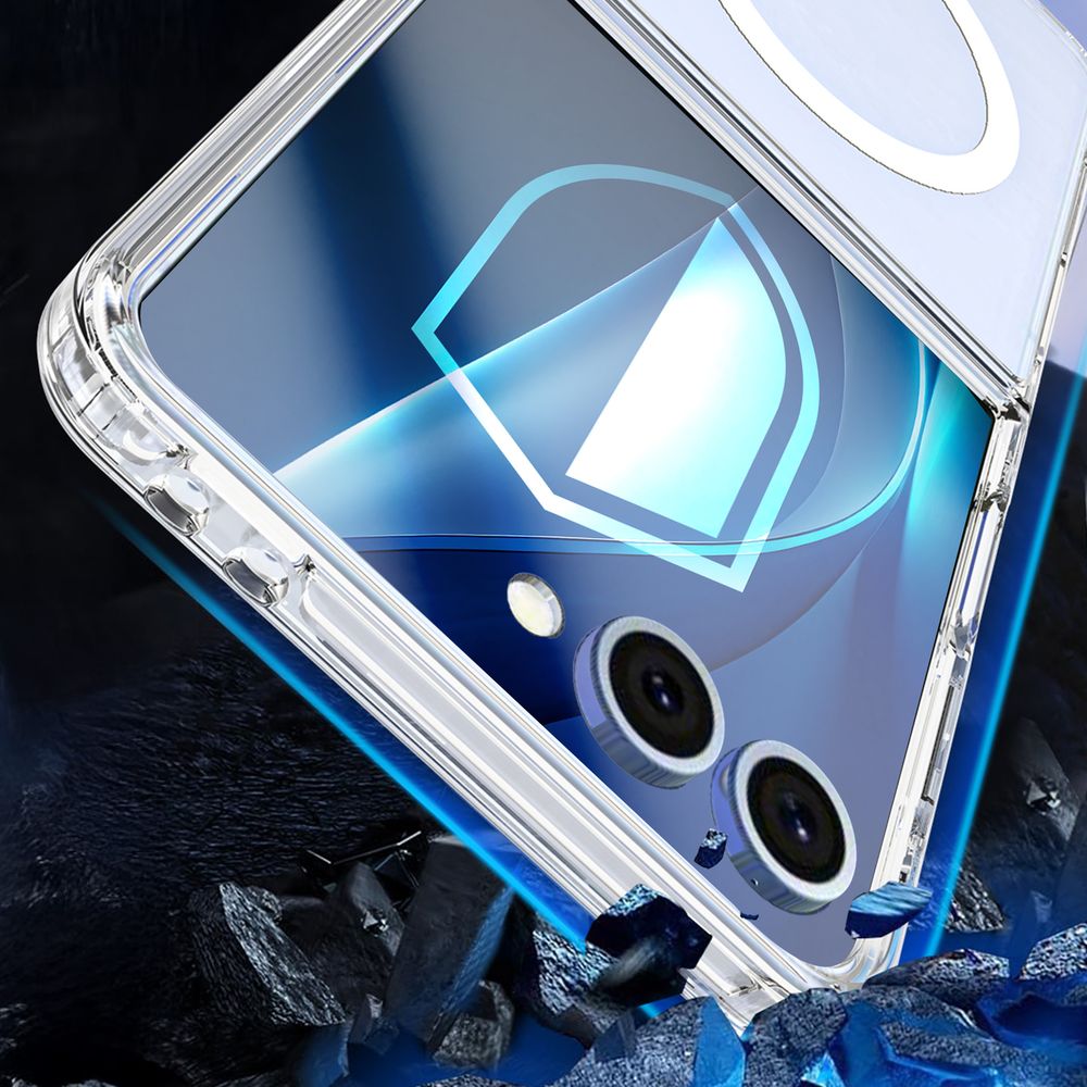 Handyhülle für Galaxy Z Flip7, 3mk Armor MagCase mit MagSafe, Transparent