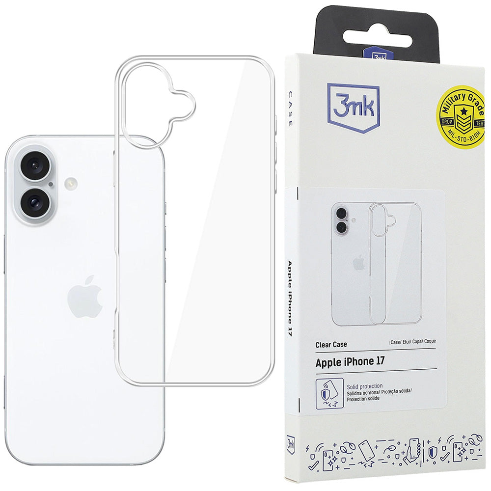 Handyhülle für iPhone 17, 3mk Clear Case, Transparent