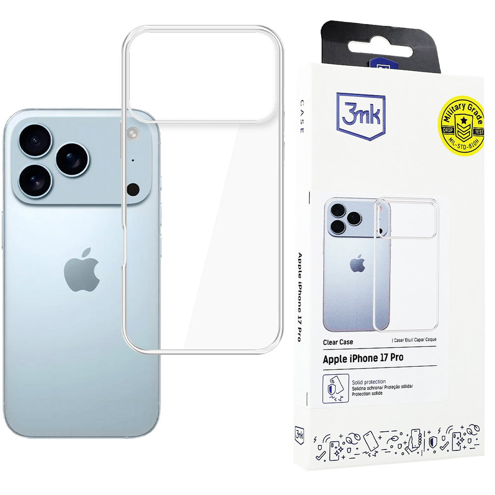 Handyhülle für iPhone 18 Pro / 17 Pro, 3mk Clear Case, Transparent