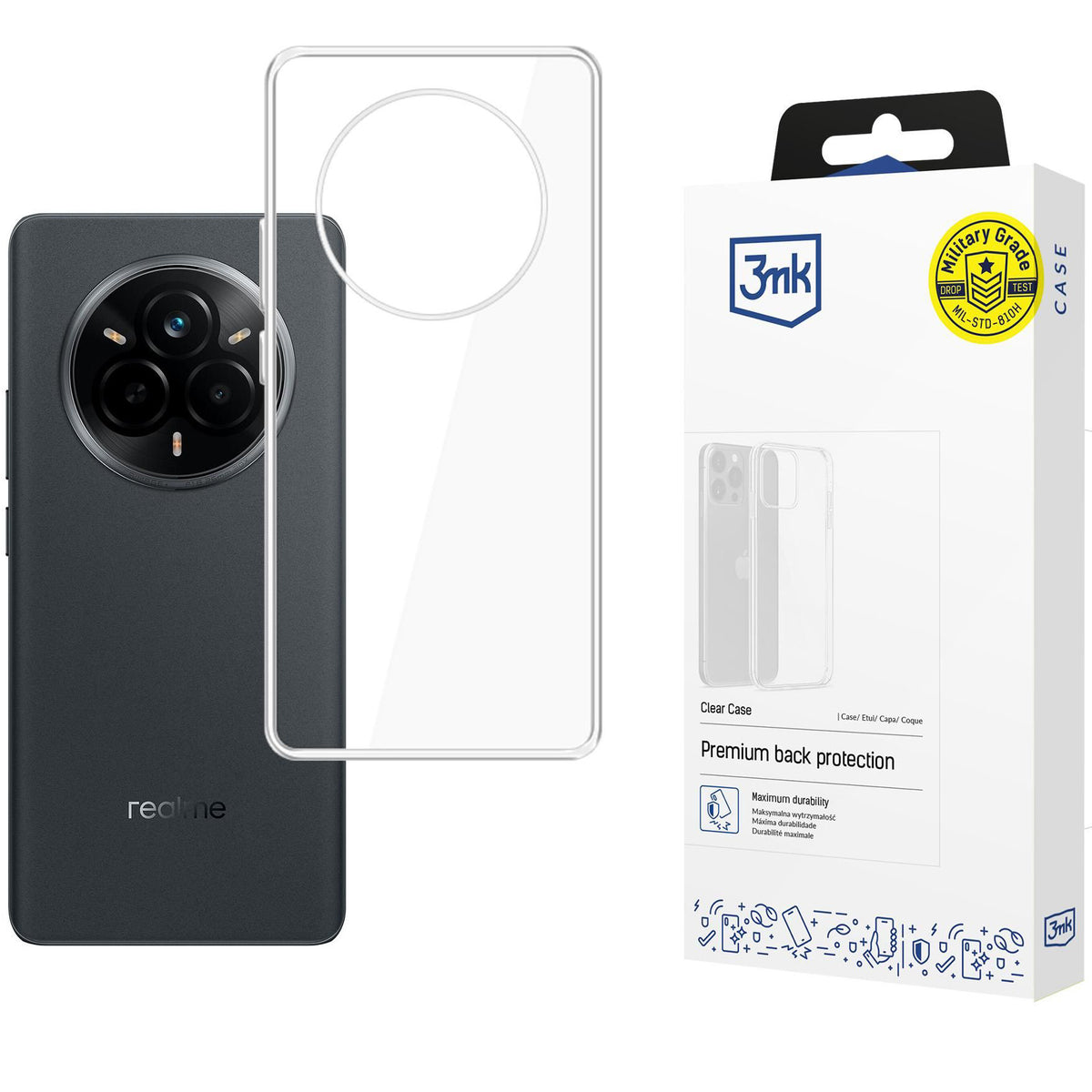 Handyhülle für Realme 14 Pro, 3mk Clear Case, Transparent