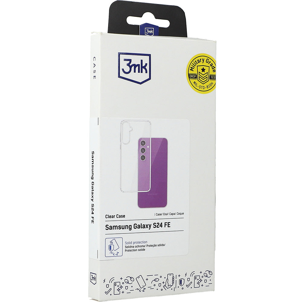 Handyhülle für Galaxy S24 FE, 3mk Clear Case, Transparent