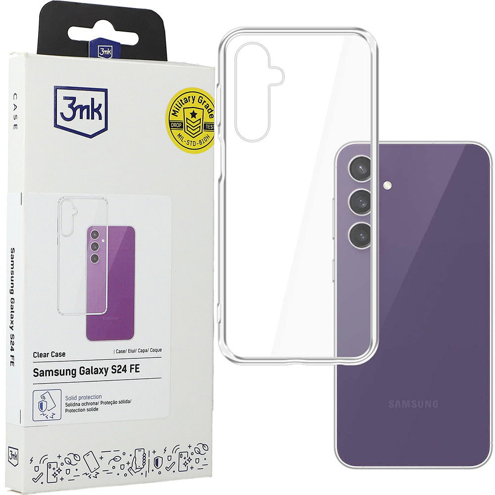 Handyhülle für Galaxy S24 FE, 3mk Clear Case, Transparent