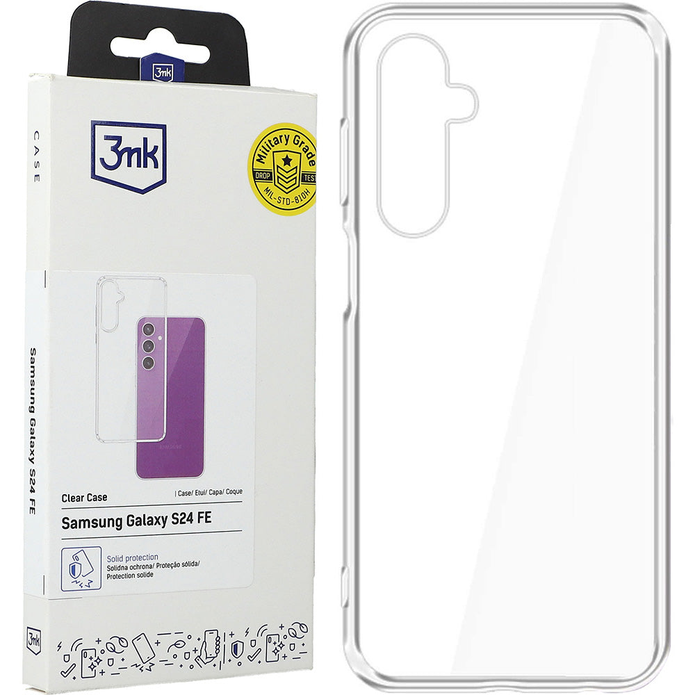 Handyhülle für Galaxy S24 FE, 3mk Clear Case, Transparent