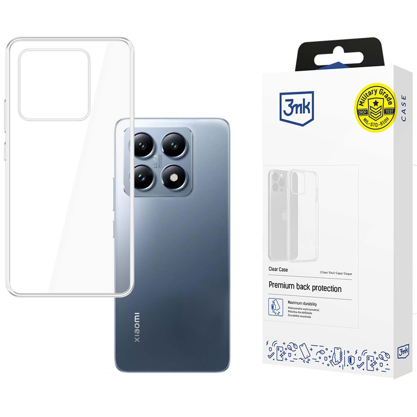 Handyhülle für Xiaomi 14T, 3mk Clear Case, Transparent