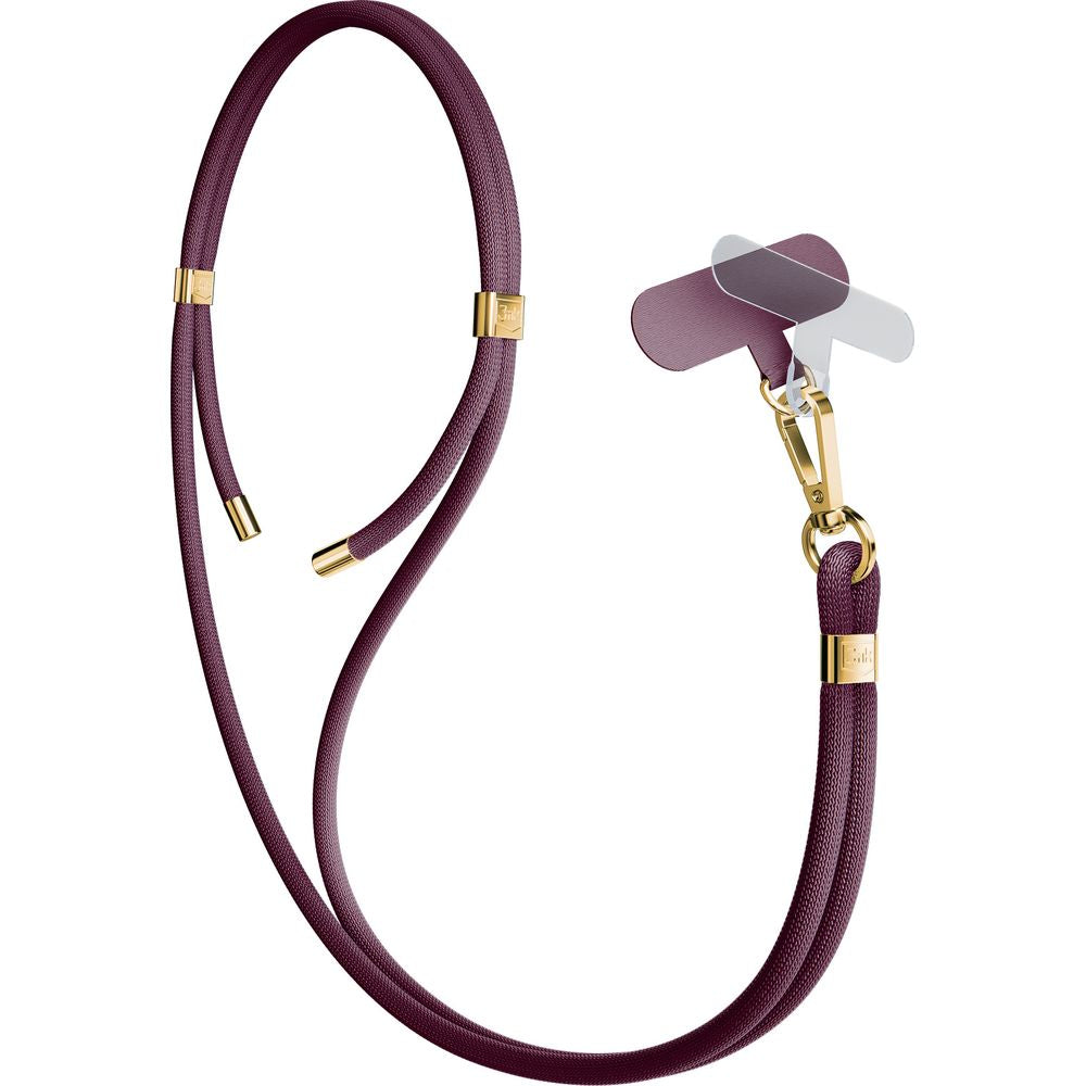 Handy-Schlüsselband 3mk EasyClip Elite, Dunkelrosa und Golden